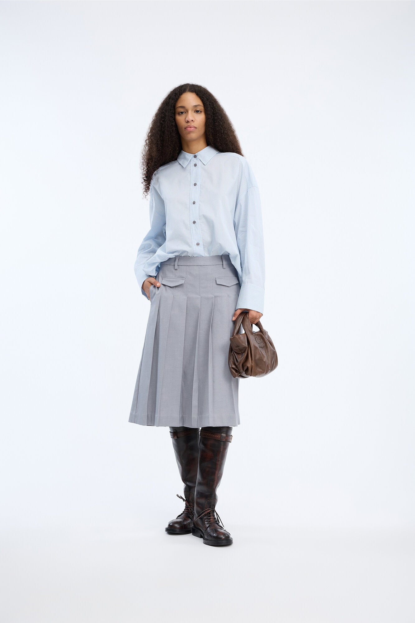 Vontario skjorte - 336 Stripe Blue